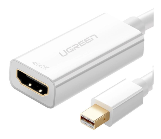 UGREEN Kabel Mini DisplayPort do HDMI MD112 1080p 20cm biały - 1488888 - zdjęcie 2